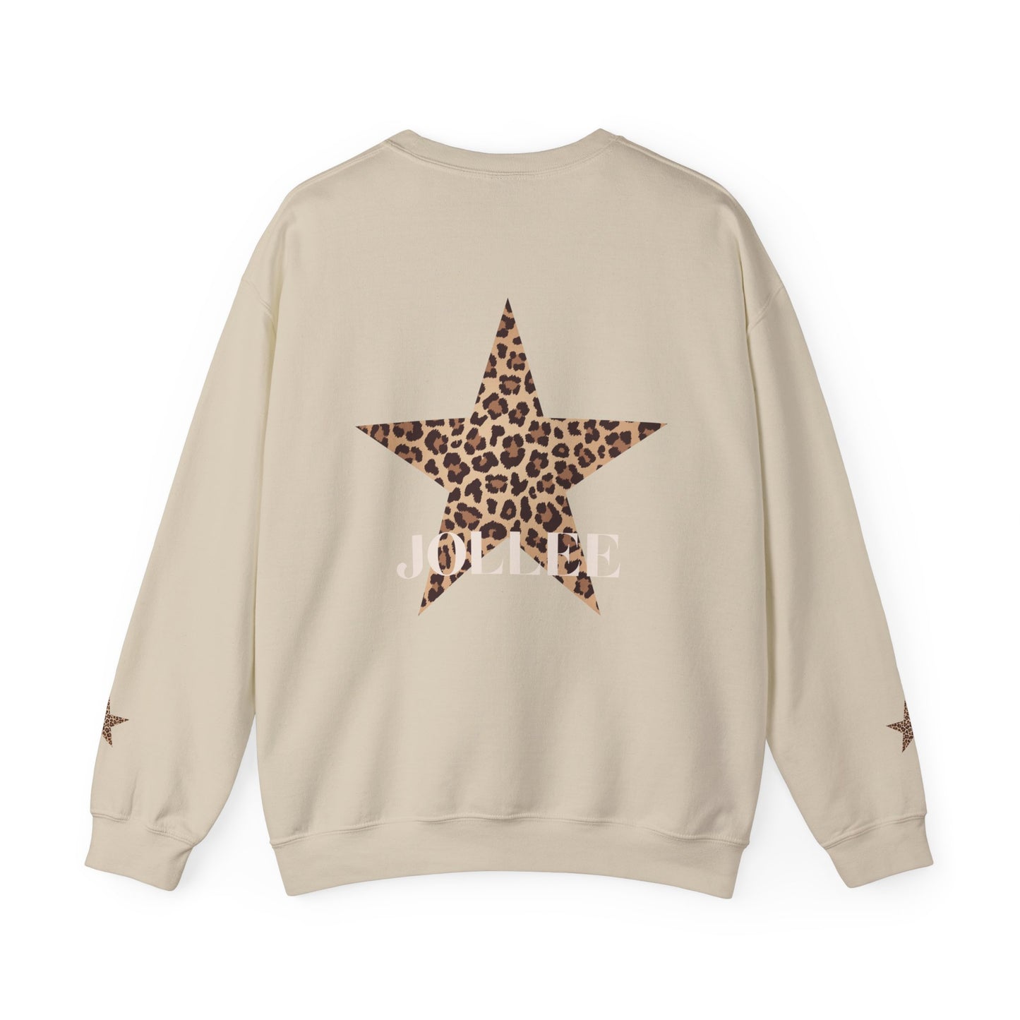 Leopard print sweatshirt; sleeve design