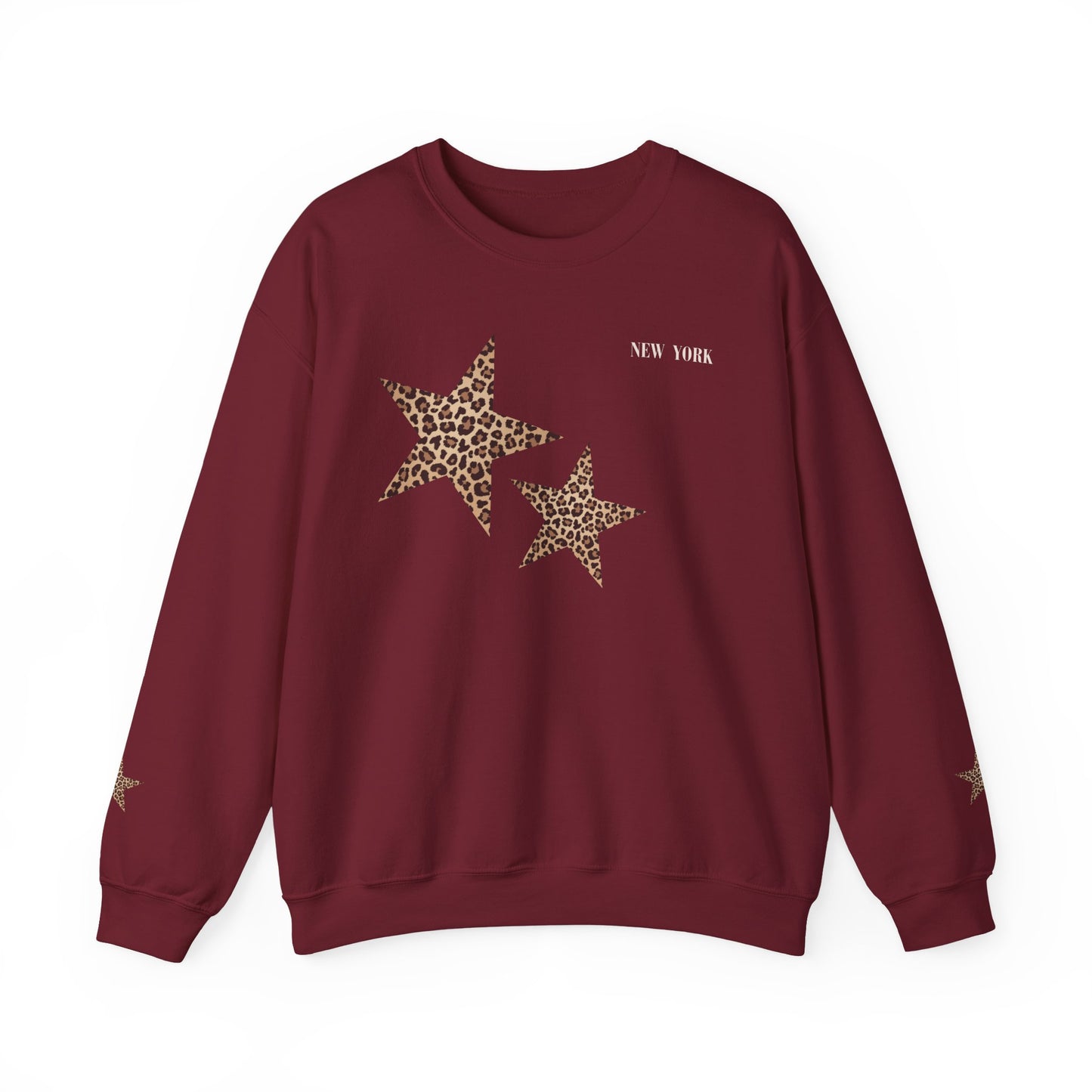 Leopard print sweatshirt; sleeve design