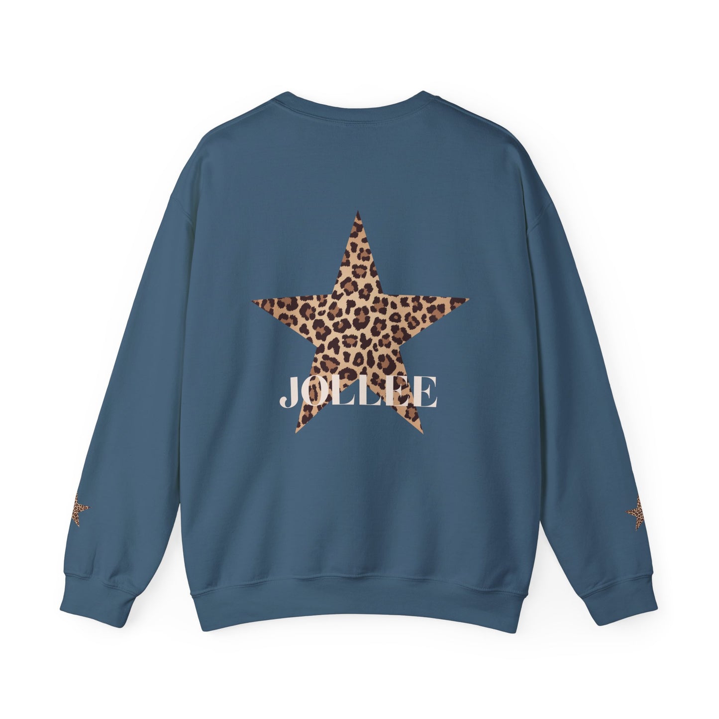 Leopard print sweatshirt; sleeve design