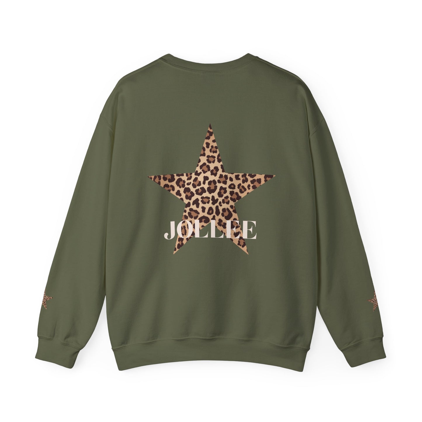 Leopard print sweatshirt; sleeve design