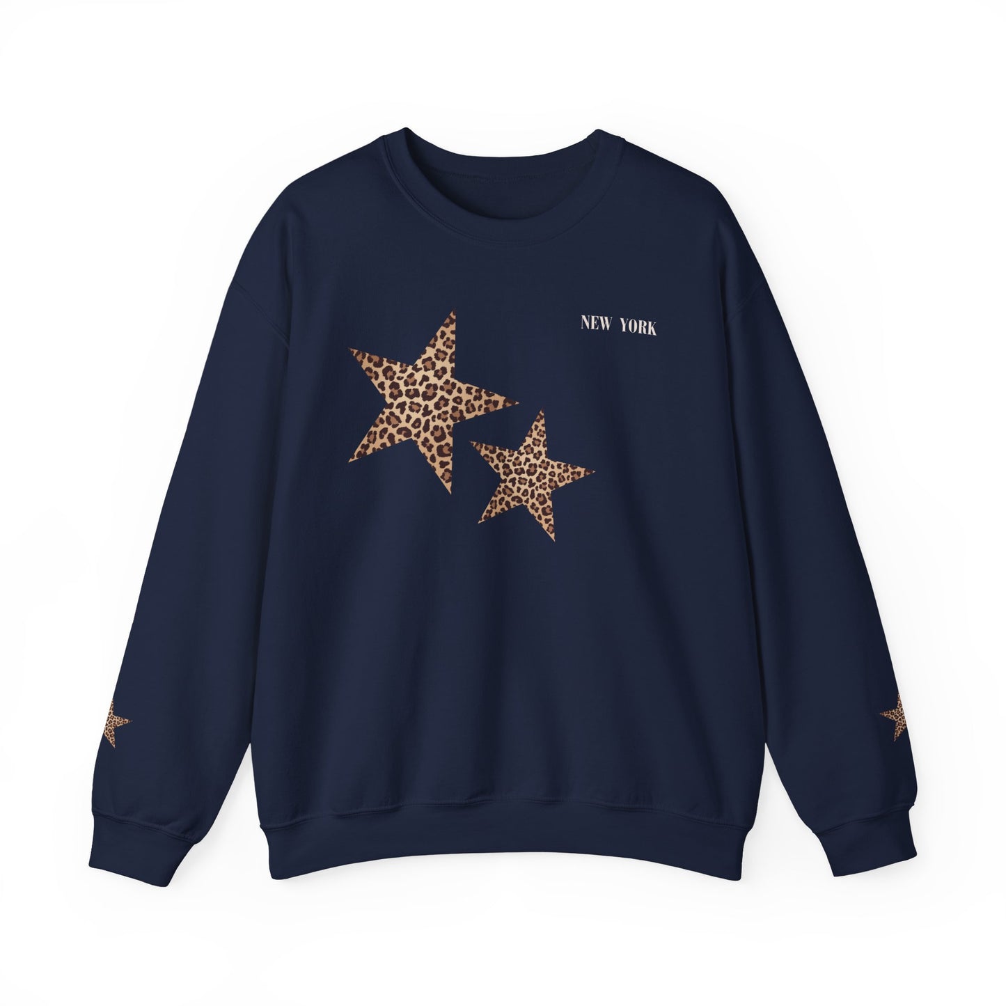 Leopard print sweatshirt; sleeve design