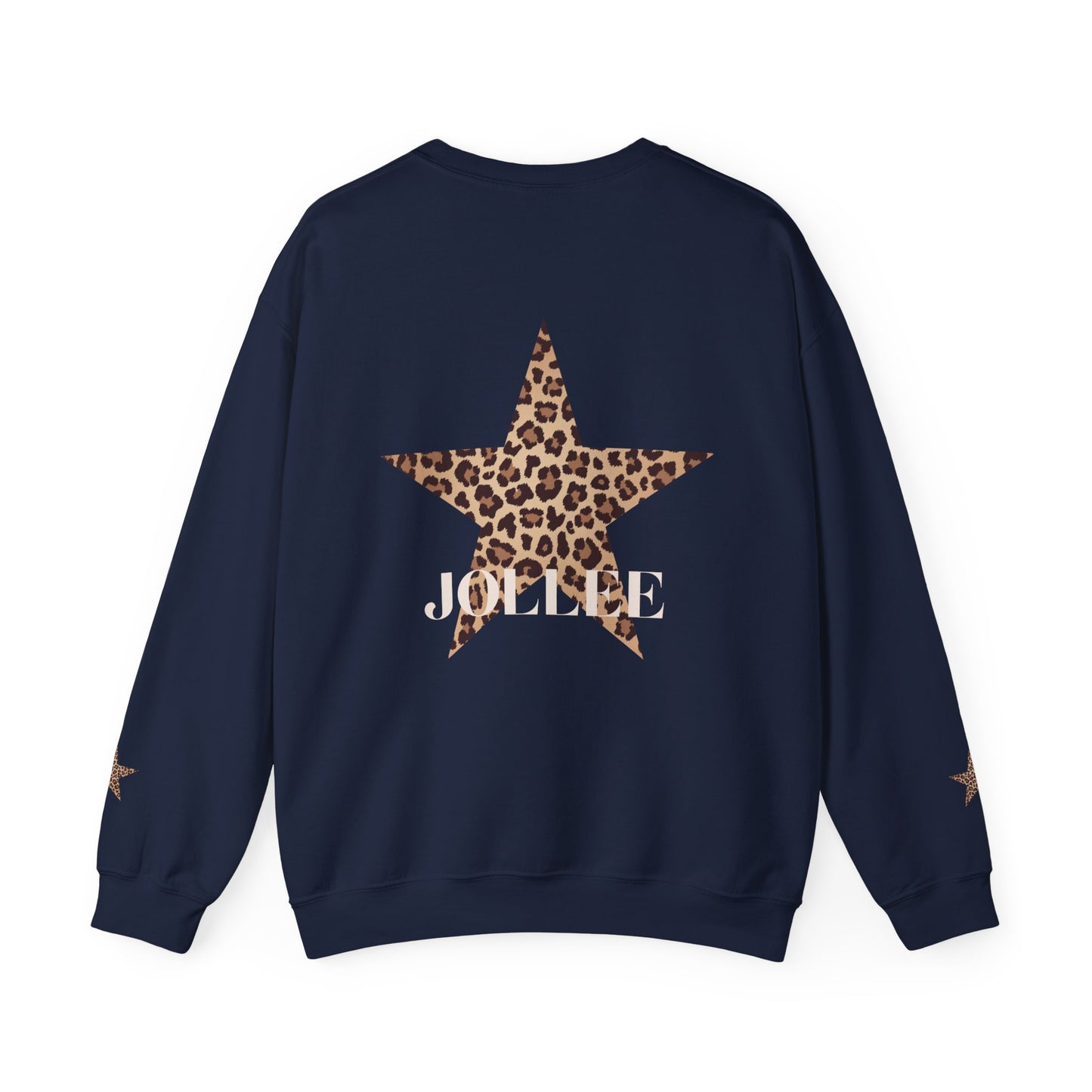 Leopard print sweatshirt; sleeve design