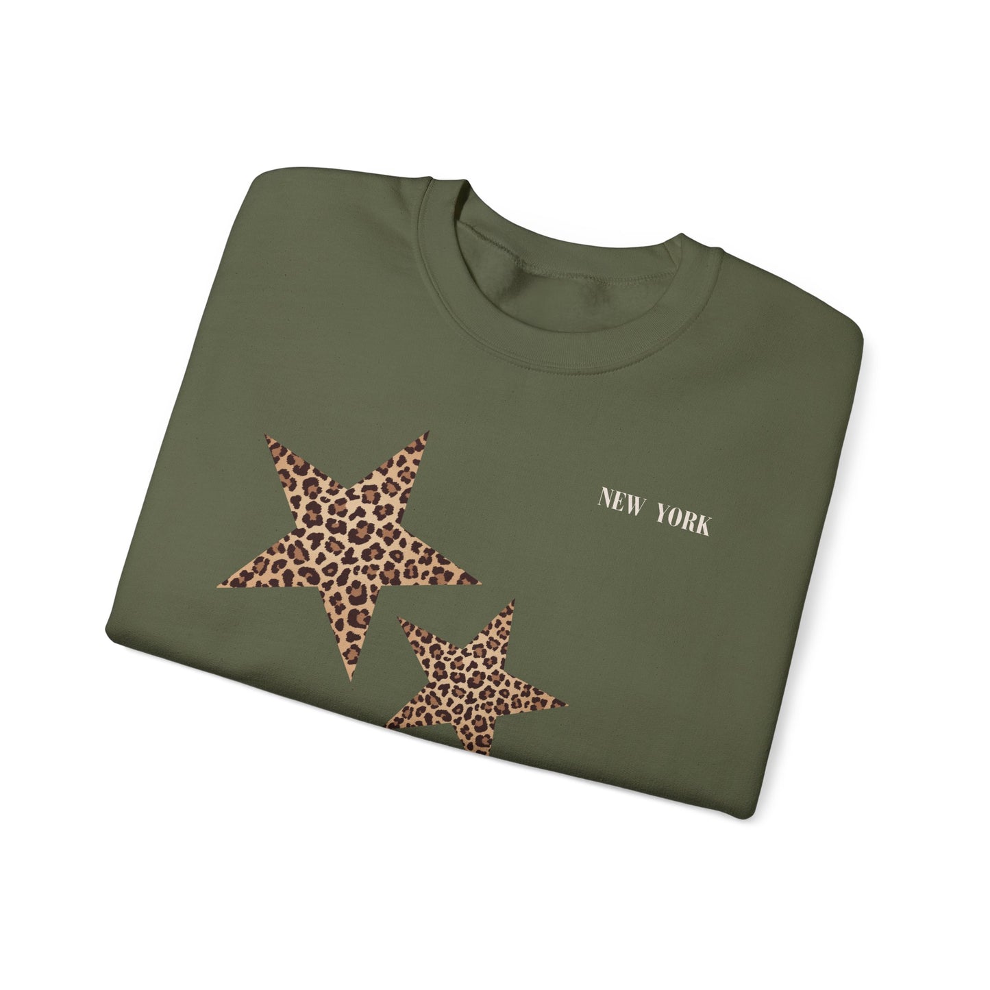 Leopard print sweatshirt; sleeve design