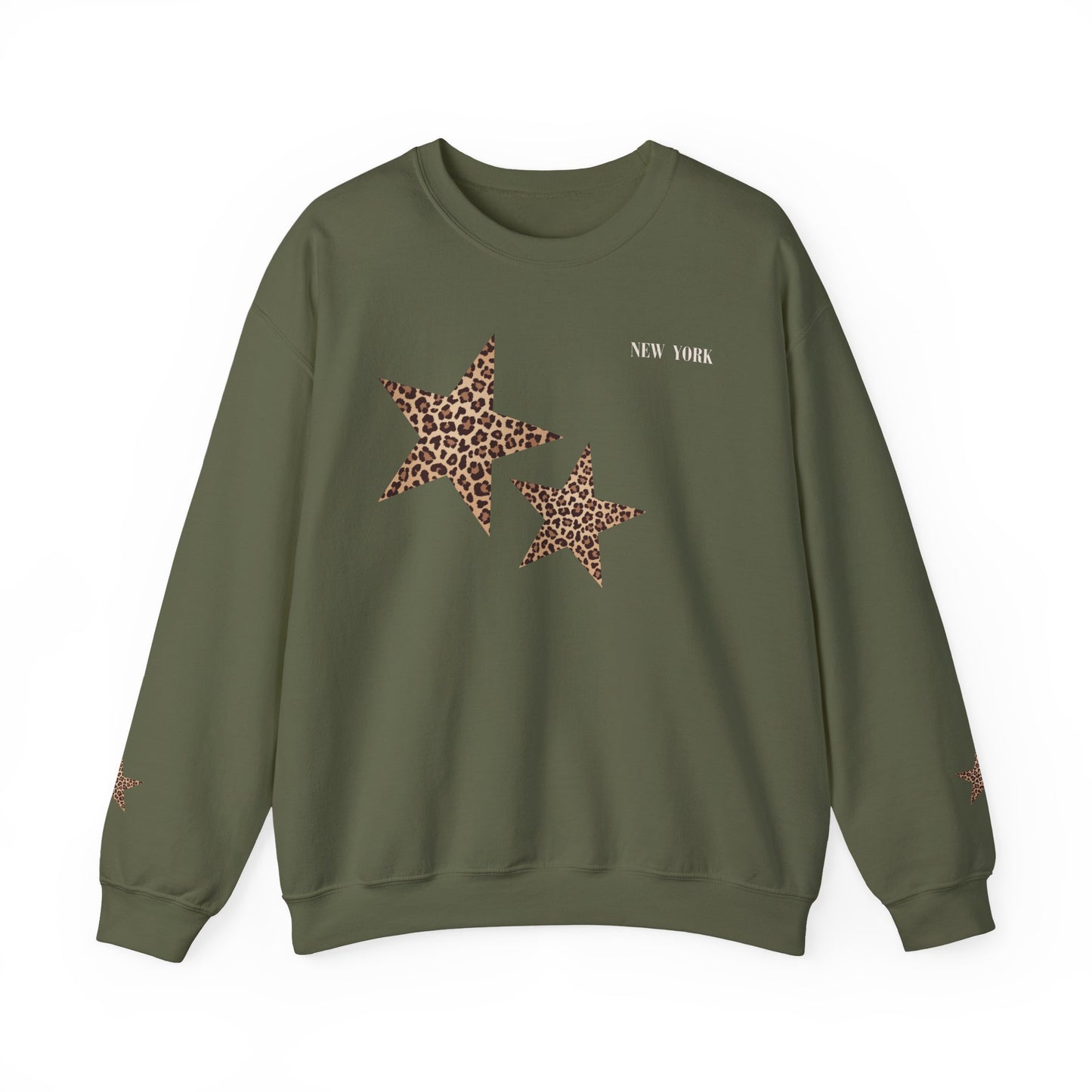 Leopard print sweatshirt; sleeve design