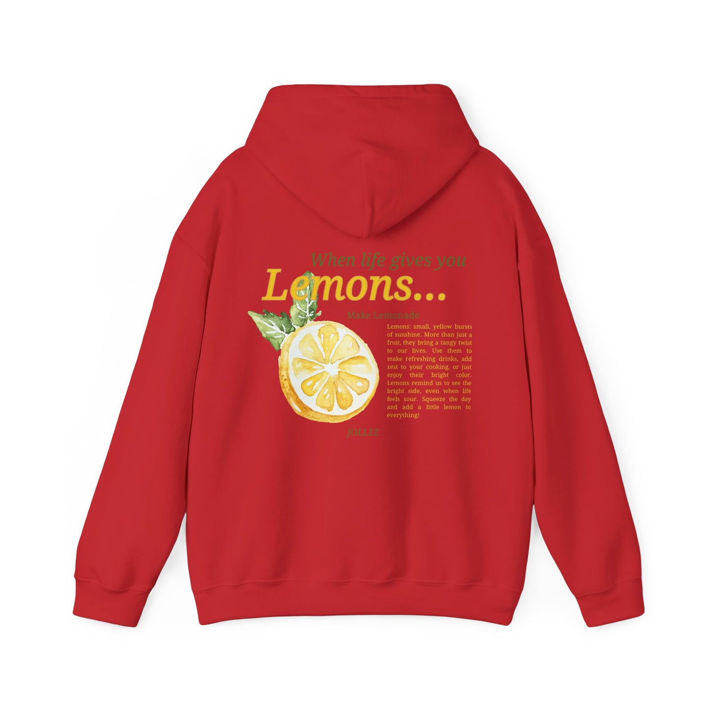 Lemon Hoodie; no sleeve design
