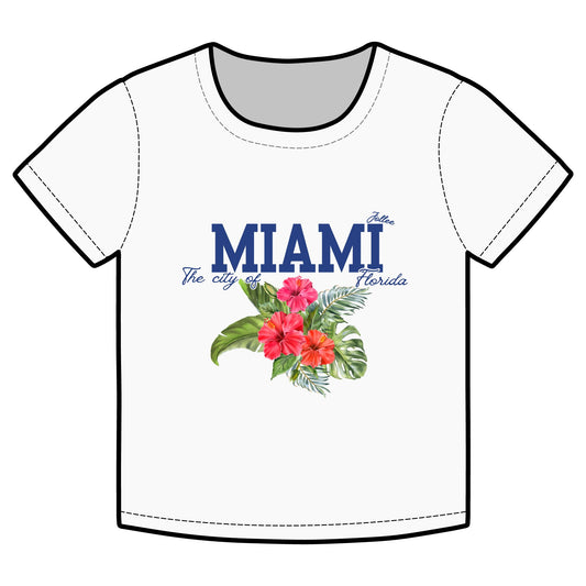 Miami Floral Organic Baby Tee