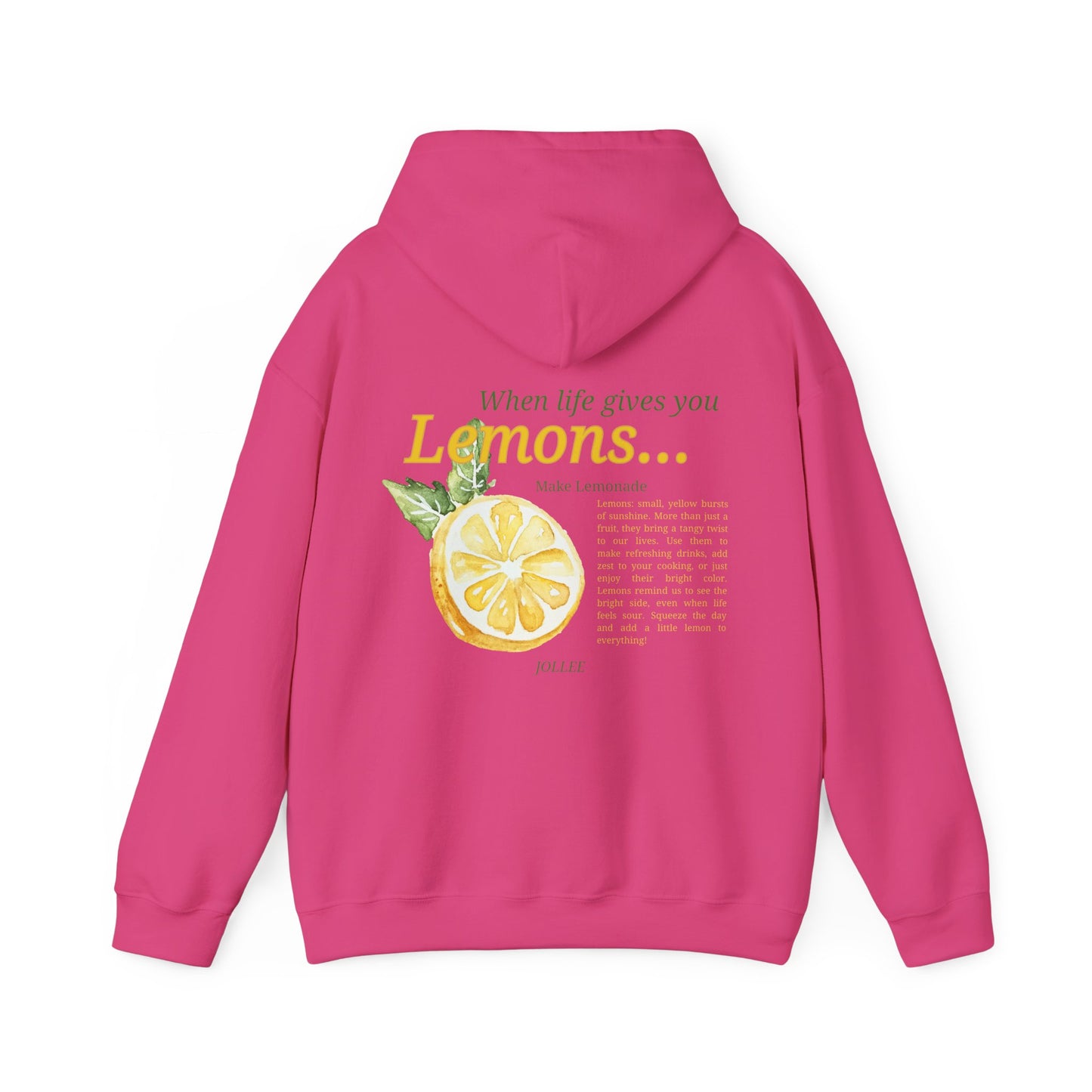 Lemon Hoodie; no sleeve design