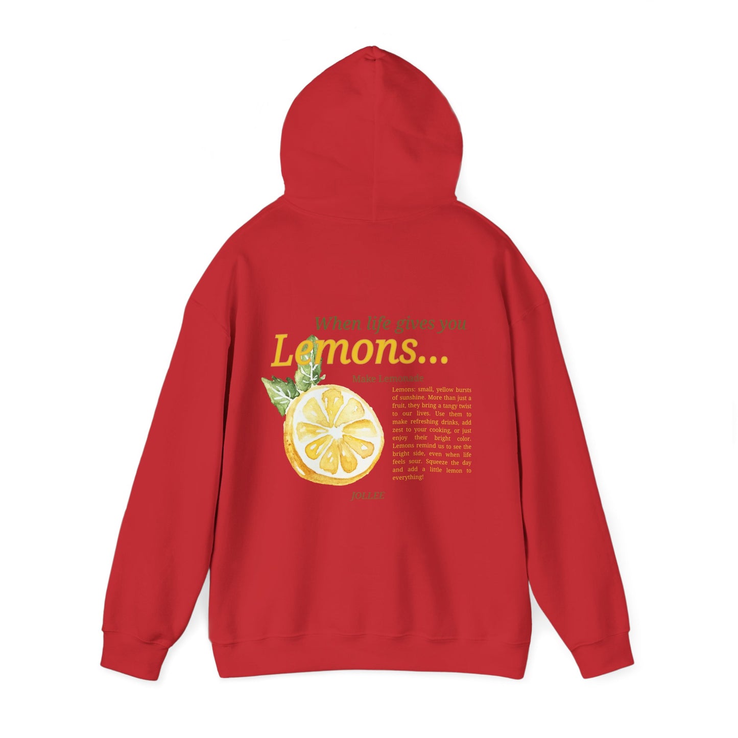 Lemon Hoodie; no sleeve design