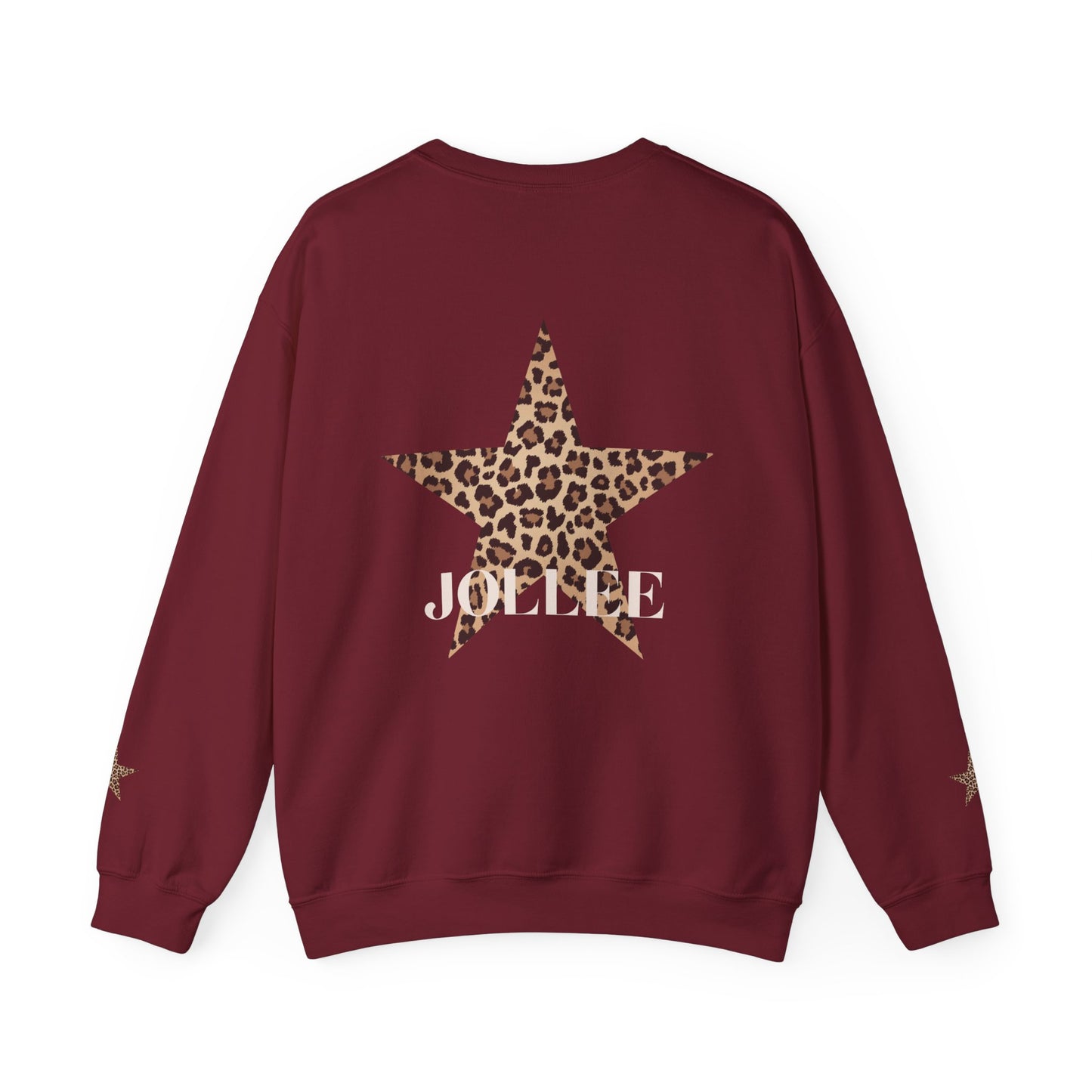 Leopard print sweatshirt; sleeve design